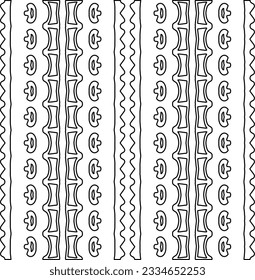 Abstract background with figures from lines. black and white pattern for web page, textures, card, poster, fabric, textile. Monochrome graphic repeating design.