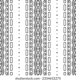 Abstract background with figures from lines. black and white pattern for web page, textures, card, poster, fabric, textile. Monochrome graphic repeating design.