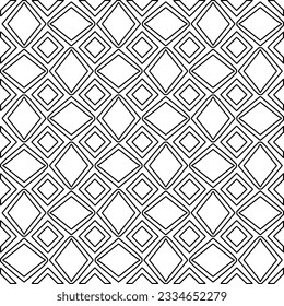 Abstract background with figures from lines. black and white pattern for web page, textures, card, poster, fabric, textile. Monochrome graphic repeating design.