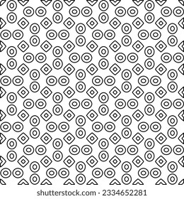 Abstrakter Hintergrund mit Figuren aus Linien. schwarz-weißes Muster für Webseiten, Texturen, Karten, Poster, Stoff, Textilien. Monochrome grafische Wiederholungsdesign.