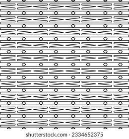 Abstract background with figures from lines. black and white pattern for web page, textures, card, poster, fabric, textile. Monochrome graphic repeating design.