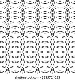 Abstract background with figures from lines. black and white pattern for web page, textures, card, poster, fabric, textile. Monochrome graphic repeating design.