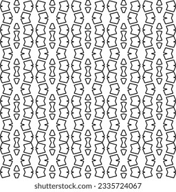 Abstract background with figures from lines. black and white pattern for web page, textures, card, poster, fabric, textile. Monochrome graphic repeating design.