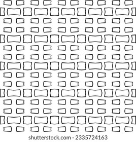 Abstract background with figures from lines. black and white pattern for web page, textures, card, poster, fabric, textile. Monochrome graphic repeating design.