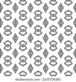 Abstract background with figures from lines. black and white pattern for web page, textures, card, poster, fabric, textile. Monochrome graphic repeating design.