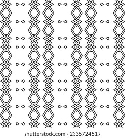 Abstract background with figures from lines. black and white pattern for web page, textures, card, poster, fabric, textile. Monochrome graphic repeating design.