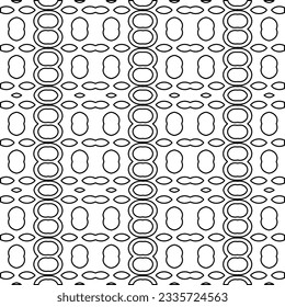 Abstract background with figures from lines. black and white pattern for web page, textures, card, poster, fabric, textile. Monochrome graphic repeating design.