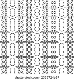 Abstract background with figures from lines. black and white pattern for web page, textures, card, poster, fabric, textile. Monochrome graphic repeating design.