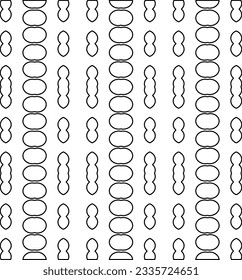 Abstract background with figures from lines. black and white pattern for web page, textures, card, poster, fabric, textile. Monochrome graphic repeating design.