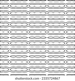 Abstract background with figures from lines. black and white pattern for web page, textures, card, poster, fabric, textile. Monochrome graphic repeating design.