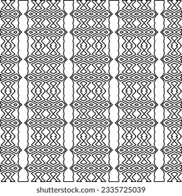 Abstract background with figures from lines. black and white pattern for web page, textures, card, poster, fabric, textile. Monochrome graphic repeating design.