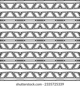 Abstract background with figures from lines. black and white pattern for web page, textures, card, poster, fabric, textile. Monochrome graphic repeating design.