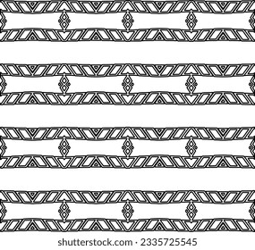 Abstract background with figures from lines. black and white pattern for web page, textures, card, poster, fabric, textile. Monochrome graphic repeating design.