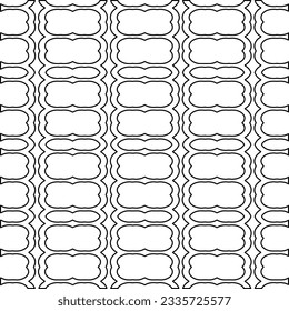 Abstract background with figures from lines. black and white pattern for web page, textures, card, poster, fabric, textile. Monochrome graphic repeating design.