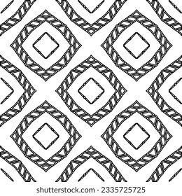 Abstrakter Hintergrund mit Figuren aus Linien. schwarz-weißes Muster für Webseiten, Texturen, Karten, Poster, Stoff, Textilien. Monochrome grafische Wiederholungsdesign.