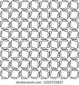 Abstract background with figures from lines. black and white pattern for web page, textures, card, poster, fabric, textile. Monochrome graphic repeating design.