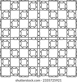 Abstract background with figures from lines. black and white pattern for web page, textures, card, poster, fabric, textile. Monochrome graphic repeating design.