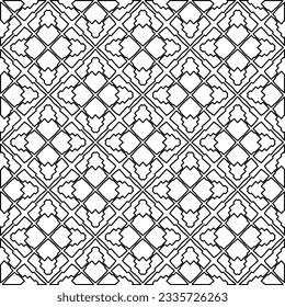 Abstrakter Hintergrund mit Figuren aus Linien. schwarz-weißes Muster für Webseiten, Texturen, Karten, Poster, Stoff, Textilien. Monochrome grafische Wiederholungsdesign.