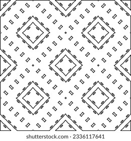 Abstract background with figures from lines. black and white pattern for web page, textures, card, poster, fabric, textile. Monochrome graphic repeating design.