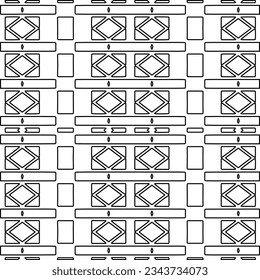 Resumen de antecedentes con cifras de líneas. patrón blanco y negro para página web, texturas, tarjeta, afiche, tela, textil. Diseño repetitivo gráfico monocromo.