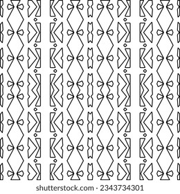 Abstract background with figures from lines. black and white pattern for web page, textures, card, poster, fabric, textile. Monochrome graphic repeating design.