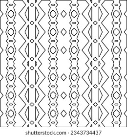 Abstrakter Hintergrund mit Figuren aus Linien. schwarz-weißes Muster für Webseiten, Texturen, Karten, Poster, Stoff, Textilien. Monochrome grafische Wiederholungsdesign.