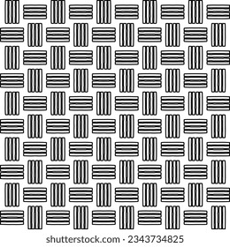 Abstrakter Hintergrund mit Figuren aus Linien. schwarz-weißes Muster für Webseiten, Texturen, Karten, Poster, Stoff, Textilien. Monochrome grafische Wiederholungsdesign.