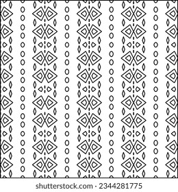 Abstract background with figures from lines. black and white pattern for web page, textures, card, poster, fabric, textile. Monochrome graphic repeating design.