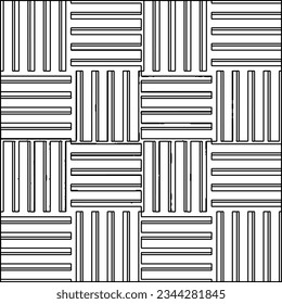 Abstract background with figures from lines. black and white pattern for web page, textures, card, poster, fabric, textile. Monochrome graphic repeating design.