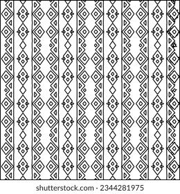 Abstract background with figures from lines. black and white pattern for web page, textures, card, poster, fabric, textile. Monochrome graphic repeating design.