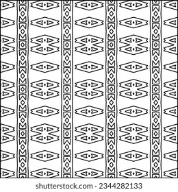 Abstract background with figures from lines. black and white pattern for web page, textures, card, poster, fabric, textile. Monochrome graphic repeating design.
