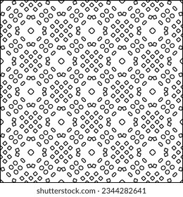 Abstract background with figures from lines. black and white pattern for web page, textures, card, poster, fabric, textile. Monochrome graphic repeating design.