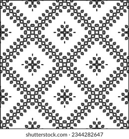 Abstract background with figures from lines. black and white pattern for web page, textures, card, poster, fabric, textile. Monochrome graphic repeating design.