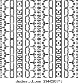 Abstract background with figures from lines. black and white pattern for web page, textures, card, poster, fabric, textile. Monochrome graphic repeating design.