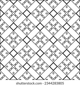 Abstract background with figures from lines. black and white pattern for web page, textures, card, poster, fabric, textile. Monochrome graphic repeating design.