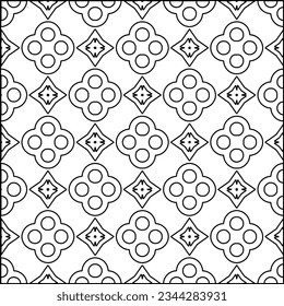 Abstrakter Hintergrund mit Figuren aus Linien. schwarz-weißes Muster für Webseiten, Texturen, Karten, Poster, Stoff, Textilien. Monochrome grafische Wiederholungsdesign.