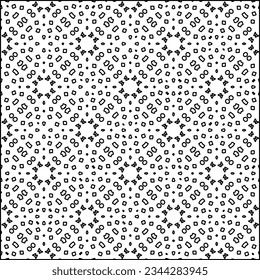 Abstract background with figures from lines. black and white pattern for web page, textures, card, poster, fabric, textile. Monochrome graphic repeating design.