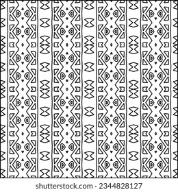 Abstract background with figures from lines. black and white pattern for web page, textures, card, poster, fabric, textile. Monochrome graphic repeating design.