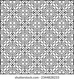 Abstrakter Hintergrund mit Figuren aus Linien. schwarz-weißes Muster für Webseiten, Texturen, Karten, Poster, Stoff, Textilien. Monochrome grafische Wiederholungsdesign.
