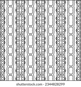 Abstract background with figures from lines. black and white pattern for web page, textures, card, poster, fabric, textile. Monochrome graphic repeating design.