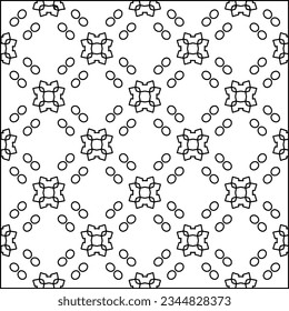Abstract background with figures from lines. black and white pattern for web page, textures, card, poster, fabric, textile. Monochrome graphic repeating design.