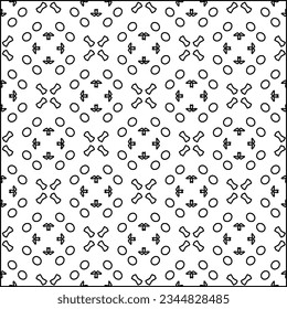 Abstract background with figures from lines. black and white pattern for web page, textures, card, poster, fabric, textile. Monochrome graphic repeating design.