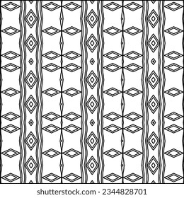 Abstract background with figures from lines. black and white pattern for web page, textures, card, poster, fabric, textile. Monochrome graphic repeating design.