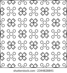Abstract background with figures from lines. black and white pattern for web page, textures, card, poster, fabric, textile. Monochrome graphic repeating design.