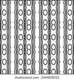 Abstract background with figures from lines. black and white pattern for web page, textures, card, poster, fabric, textile. Monochrome graphic repeating design.