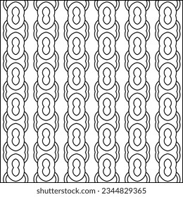 Abstract background with figures from lines. black and white pattern for web page, textures, card, poster, fabric, textile. Monochrome graphic repeating design.