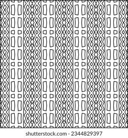 Abstrakter Hintergrund mit Figuren aus Linien. schwarz-weißes Muster für Webseiten, Texturen, Karten, Poster, Stoff, Textilien. Monochrome grafische Wiederholungsdesign.