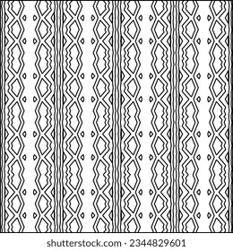 Abstract background with figures from lines. black and white pattern for web page, textures, card, poster, fabric, textile. Monochrome graphic repeating design.