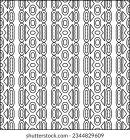Abstract background with figures from lines. black and white pattern for web page, textures, card, poster, fabric, textile. Monochrome graphic repeating design.