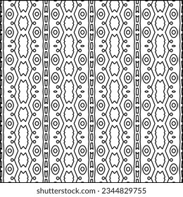 Abstract background with figures from lines. black and white pattern for web page, textures, card, poster, fabric, textile. Monochrome graphic repeating design.